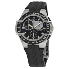 Certina Men's Chrono Watch - DS Cascadeur Black Dial Rubber Strap | C003.417.17.051.00