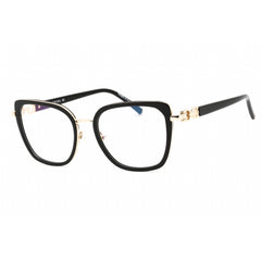 Charriol Men's Eyeglasses - Full Rim Shiny Gold Black Cat Eye Metal | PC71055 C02