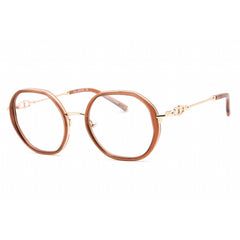Charriol Men's Eyeglasses - Full Rim Shiny Gold Brown Hexagon Metal | PC71050 C01