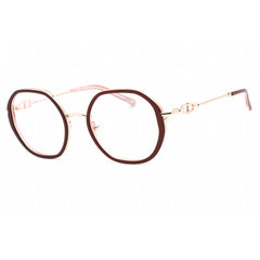 Charriol Men's Eyeglasses - Full Rim Shiny Pink Gold/Burgundy Hexagon | PC71050 C03