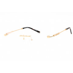 Charriol Men's Eyeglasses - Rimless Shiny Gold Rectangular Titanium | PC75103 C01