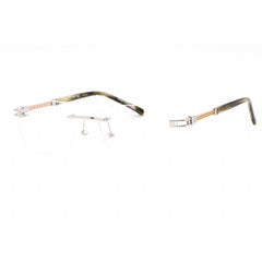 Charriol Men's Eyeglasses - Rimless Shiny Silver/Gold Round Metal Frame | PC75095 C02