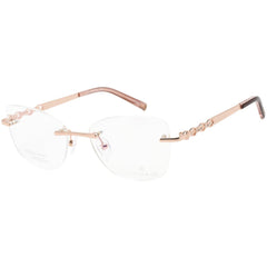 Charriol Women's Eyeglasses - Rimless Shiny Pink Gold/Burgundy Frame | PC71039 C03