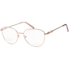 Charriol Women's Eyeglasses - Shiny Pink Gold and Burgundy Oval Frame | PC71031 C03