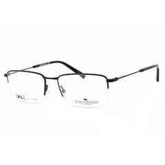Chesterfield Men's Eyeglasses - Matte Black Metal Half Rim, 55 mm | CH 81XL 0003 00