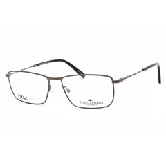 Chesterfield Men's Eyeglasses - Silver Rectangular Metal Full Rim | CH 80XL 0YB7 00