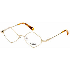 Chloe Women's Eyeglasses - Medium Gold Metal Diamond Frame Clear Lens | CE2158 906