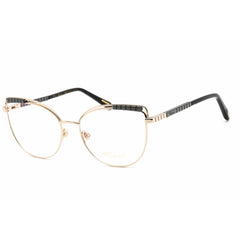 Chopard Women's Eyeglasses - Gold Metal Cat Eye Frame Clear Demo Lens | VCHC70 0300