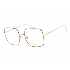 Chopard Women's Eyeglasses - Shiny Rose Gold Metal Square Shape Frame | VCHF49M 0357