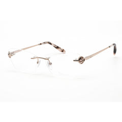 Chopard Women's Eyeglasses - Shiny Rose Gold Rectangular Metal Frame | VCHF86S 0A39