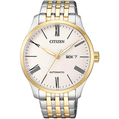 Citizen Men's Automatic Watch - Mechanical White Dial Two Tone Bracelet | NH8354-58A