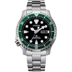 Citizen Men's Automatic Watch - Promaster Black Dial Silver Bracelet | NY0084-89E
