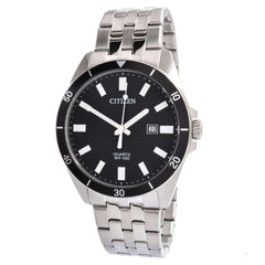 Citizen Men's Bracelet Watch - Quartz Black Dial Stainless Steel | BI5050-54E