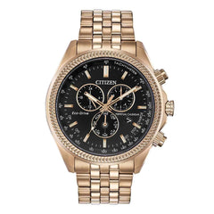 Citizen Men's Chronograph Watch - Brycen Rose Gold Steel Bracelet | BL5563-58E