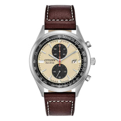 Citizen Men's Chronograph Watch - Chandler Black & Beige Dial | CA7020-07A