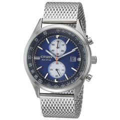 Citizen Men's Chronograph Watch - Chandler Blue & Silver Dial | CA7020-58L