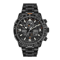 Citizen Men's Chronograph Watch - Promaster Skyhawk A-T Black IP Steel | JY8075-51E