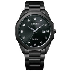 Citizen Men's Diamond Watch - Corso Black Dial Bracelet | BM7495-59G