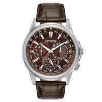 Citizen Men's Eco-Drive Watch - Calendrier World Time Brown Dial | BU2020-29X