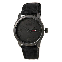 Citizen Men's Eco-Drive Watch - Military Collection Black Nylon Strap Black Dial