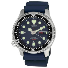 Citizen Men's Left Handed Watch - Promaster Blue Dial Rubber Strap | NY0040-17L