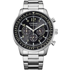Citizen Men's Watch - Chronograph Black Dial Stainless Steel Bracelet | CA4500-83E