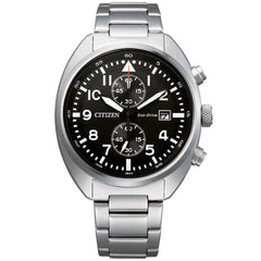 Citizen Men's Watch - Chronograph Black Dial Stainless Steel Bracelet | CA7040-85E