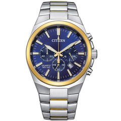 Citizen Men's Watch - Chronograph Date Display Blue Dial Steel Bracelet | AN8176-52L