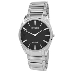 Citizen Men's Watch - Eco Drive Black Dial Stainless Steel Bracelet | AR3071-87E