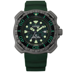 Citizen Men's Watch - Promaster Eco-Drive Black and Green Dial Strap | BN0228-06W