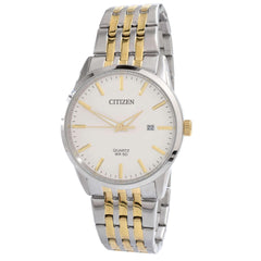 Citizen Men's Watch - Quartz Champagne Dial Silver Steel Bracelet Date | BI5006-81P