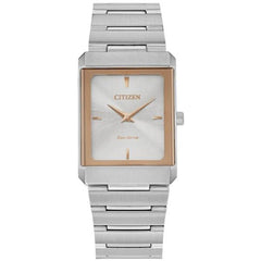 Citizen Unisex Eco Drive Watch - Stiletto Silver Tone Bracelet | EG6016-58A