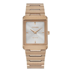 Citizen Unisex Eco-Drive Watch - Stiletto Silver Tone Dial Bracelet | EG6013-56A
