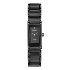 Citizen Women's Diamond Watch - Axiom Black Dial Steel Bracelet | EG7055-51E