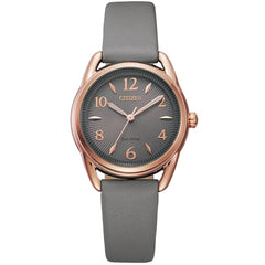 Citizen Women's Eco-Drive watch - Drive Grey Dial Leather Strap | FE1218-05H