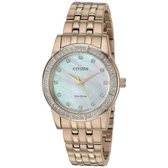 Citizen Women's Eco Drive Watch - Silhouette Crystal Rose Gold Bracelet | EM0770-52Y