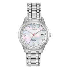 Citizen Women's Eco-Drive Watch - World Time Silver Tone Bracelet | FC8000-55D