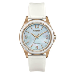 Citizen Women's Strap Watch - Drive MOP Dial White Silicone | FE7056-02D