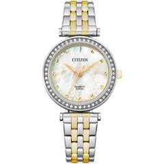 Citizen Women's Watch - Quartz Mother of Pearl Dial Two Tone Bracelet | ER0214-54D