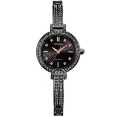 Citizen Women's Watch - Silhouette Crystal Black Dial Bracelet | EM0865-58E