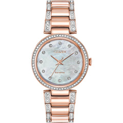 Citizen Women's Watch - Silhouette Crystal White MOP Dial Bracelet | EM0843-51D