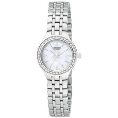 Citizen Women's Watch - Swarovski Crystal Bezel Silver Tone Bracelet | EJ6040-51D