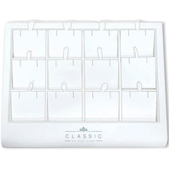 Classic Display - Earring or Pendant White Leatherette Material, 12 Slots | DSP-012