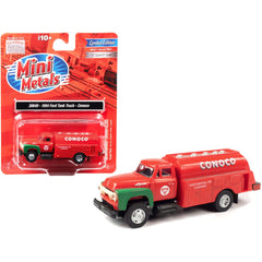 Classic Metal Works 1/87 Scale Model Tanker Truck - Conoco 1954 Ford Red and Green