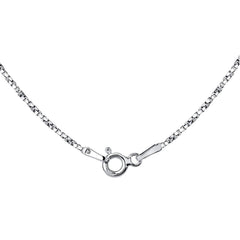 Classic Women's Box Chain - Rhodium Sterling Silver 1.3mm Twisted, 18 inch | Q-5458-18