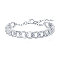 Classic Women's Bracelet - Sterling Silver 9mm Cuban Chain Lobster Clasp | S-5143