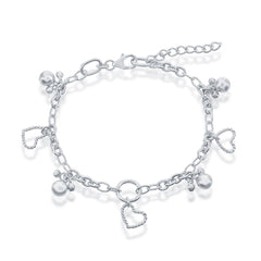 Classic Women's Bracelet - Sterling Silver Multi Charm | S-4460