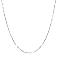 Classic Women's Chain - Rhodium Sterling Silver D-C Anchor-Cable, 20 inch | Q-5279-20