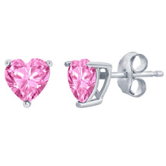 Classic Women's Earrings - Silver 6mm Rose 