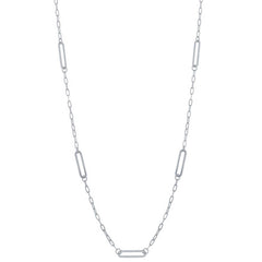 Classic Women's Necklace - Sterling Silver Paperclip by the Yard | L-4367